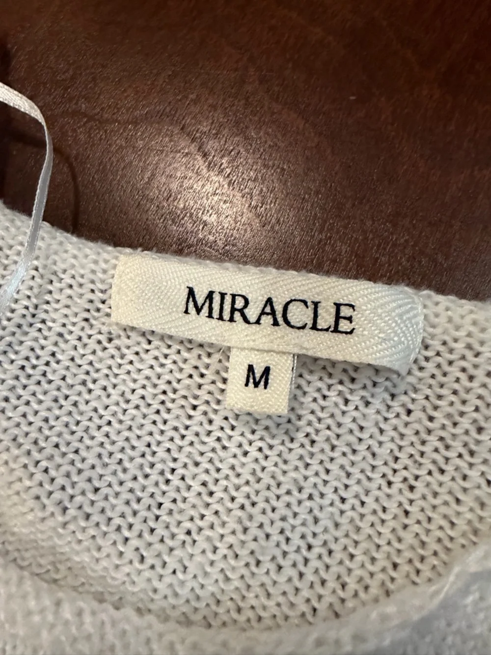 Miracle White Sweater with Black "CHAMPAGNE PLEASE" Text - Picture 2 of 3